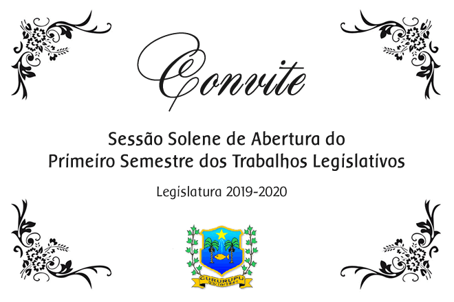 Convite - Abertura do Ano Legislativo
