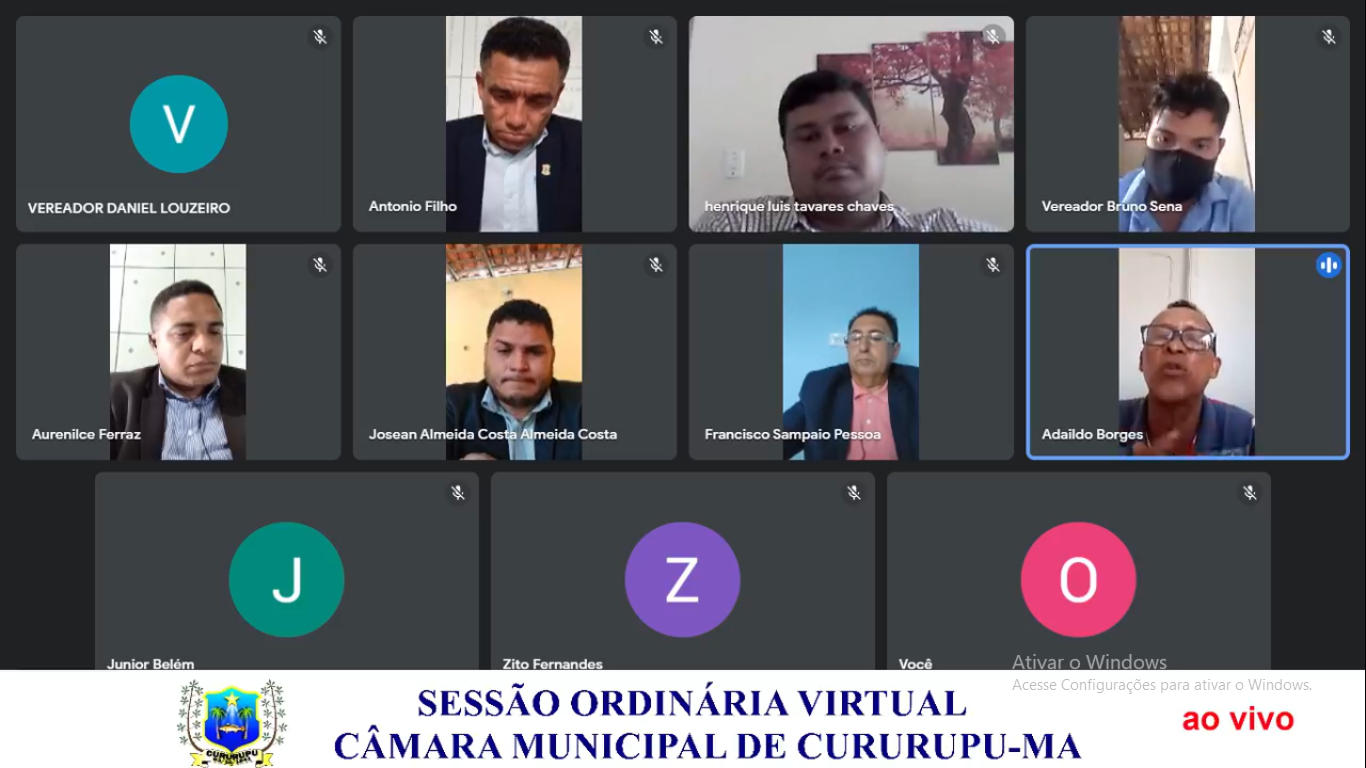 SESSÃO ORDINÁRIA VIRTUAL DO DIA 22 DE JUNHO DE 2021