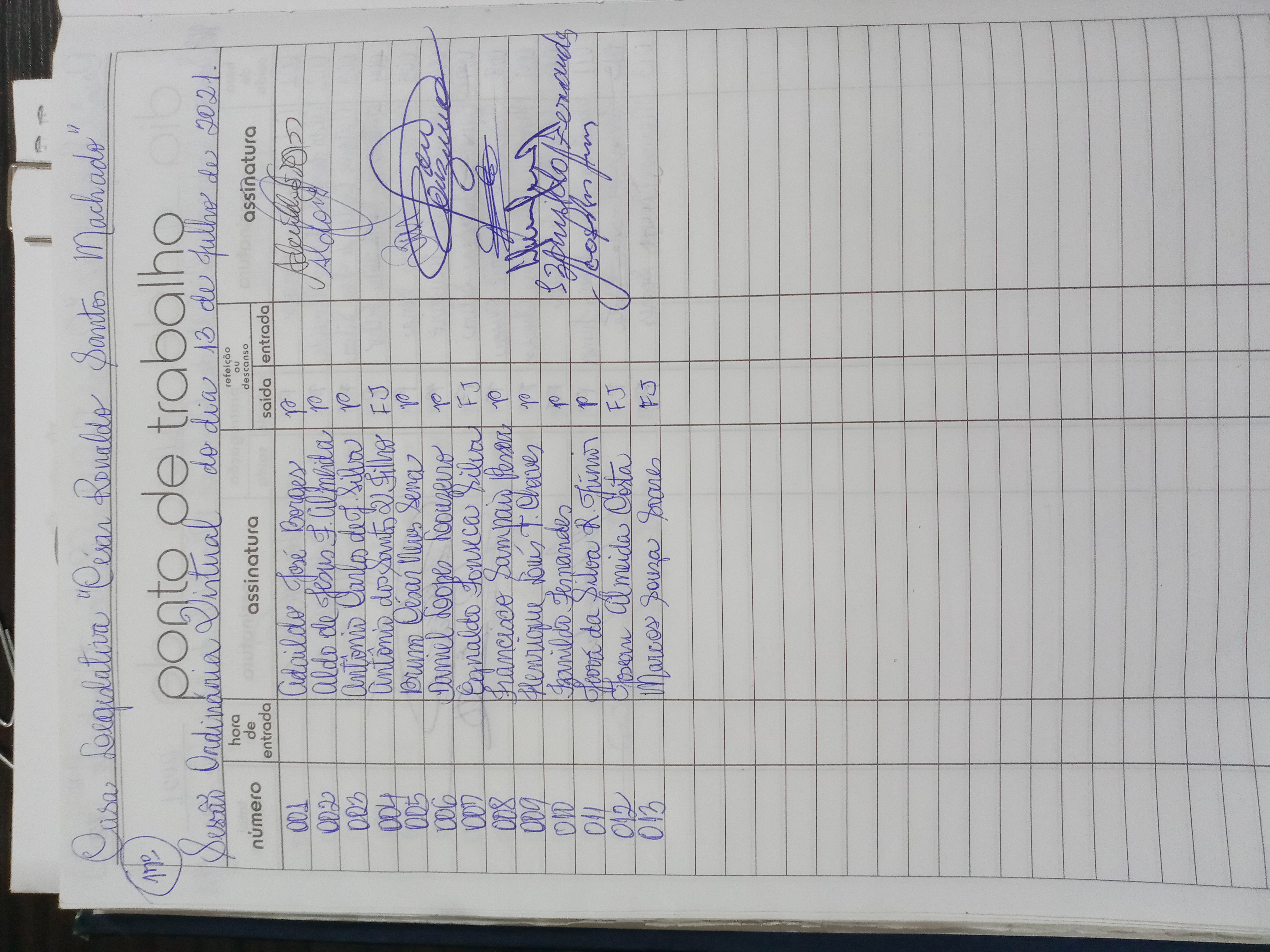 17ª SESSÃO ORDINÁRIA DIA 13 DE JULHO DE 2021